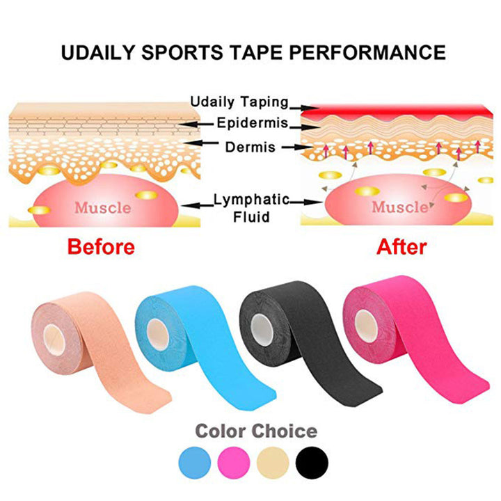 Sports muscle protector with all cotton waterproof 5cm muscle patch/intramuscular effect kinesiology tape