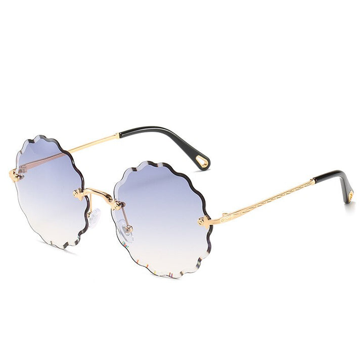 Woman’s Diamond Trim Frameless Sunglasses