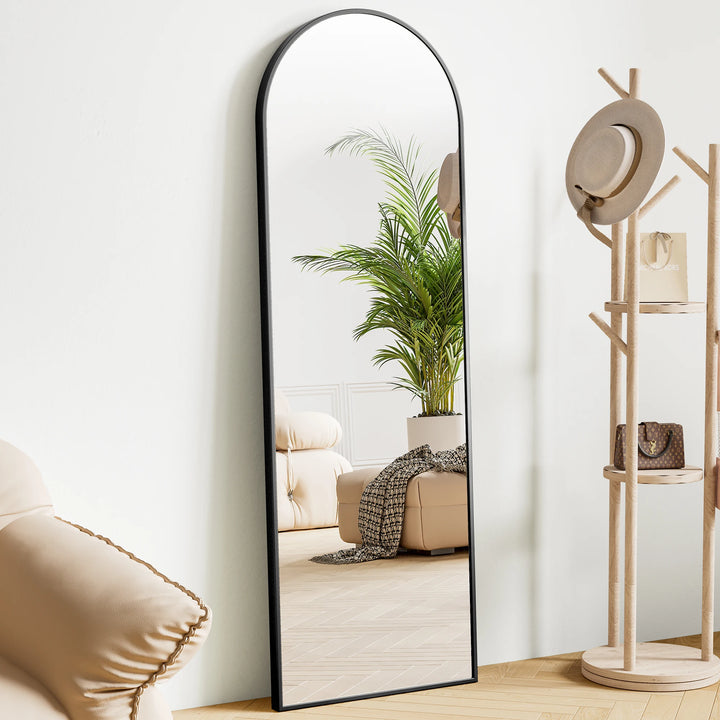 JHK 64"x21" Full Length Mirror Standing Hanging or Leaning Wall-Mounted Mirrors with Stand Aluminum Alloy Frame For Living Room