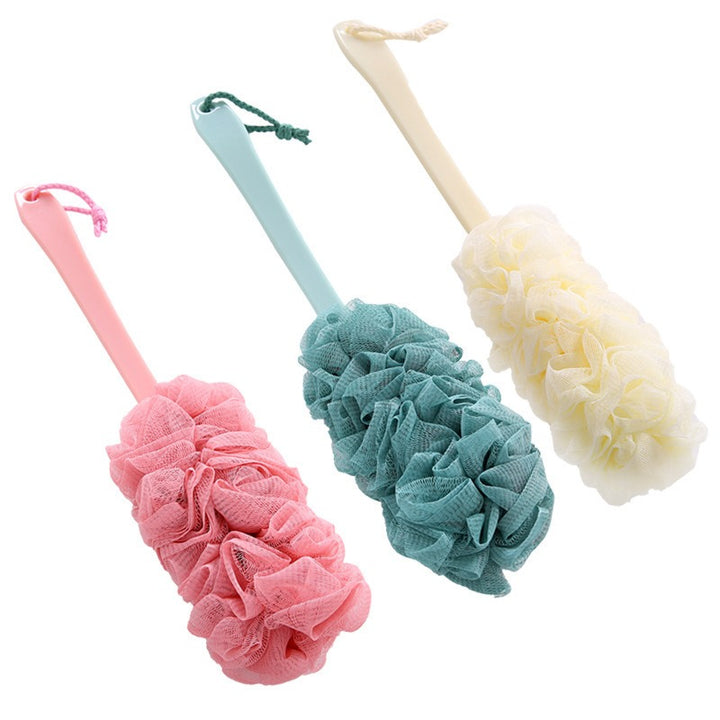 Long handled large bath brush, long handled scrubbing bath tool, flower bath brush, scrubbing bath brush, scrubbing bath ball, s