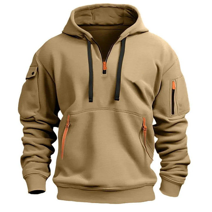 Men’s Zipper Fleece Pullover Hoodie