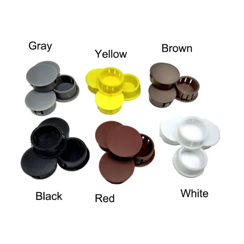 5/10Pcs Snap on Plastic Hole Plug Round for Profile Pipe Wall Cable Cover Screw Hole Covers Furniture Desk Holes Caps