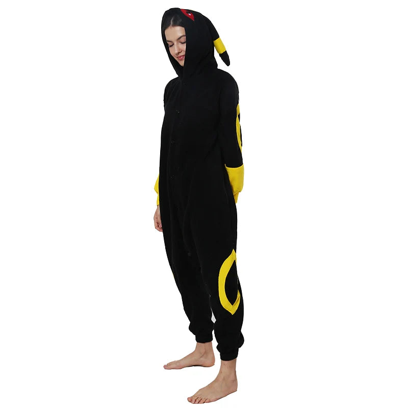 Pokemon Cosplay Costume Pajamas Adults Umbreon Onesie Women One-Piece Kigurumi Christmas Full Body Pijama Men Anime Sleepwear