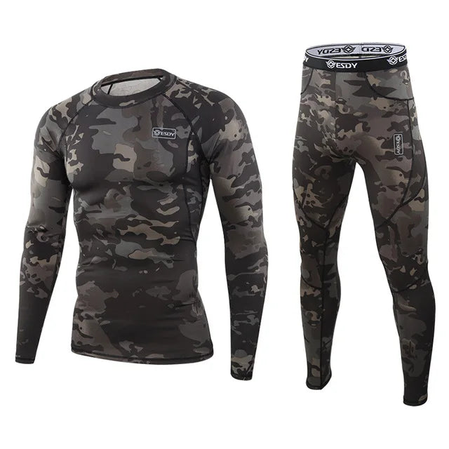 winter Top quality new thermal underwear men underwear sets compression fleece sweat quick drying thermo underwear men clothing