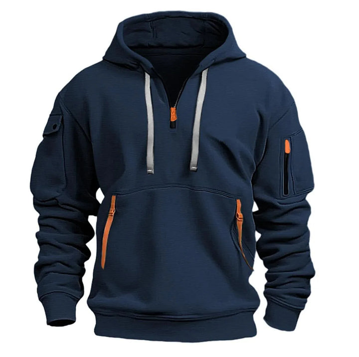 Men’s Zipper Fleece Pullover Hoodie