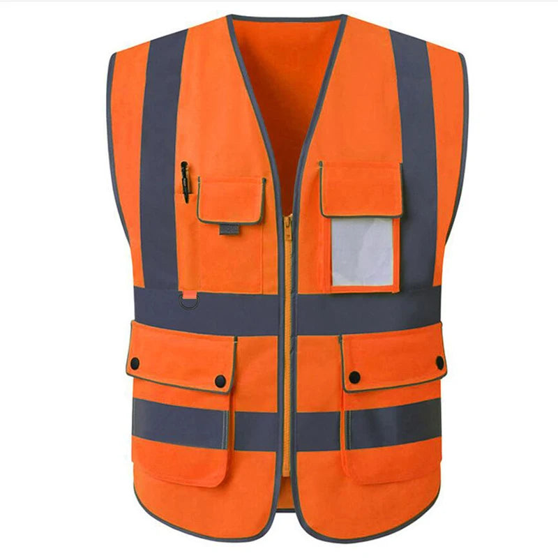 Size S-4XL High Visibility Road Working Reflective Vest Outdoor Motorcycle Cycling Safety Waistcoat Clothing Reflective Jacket