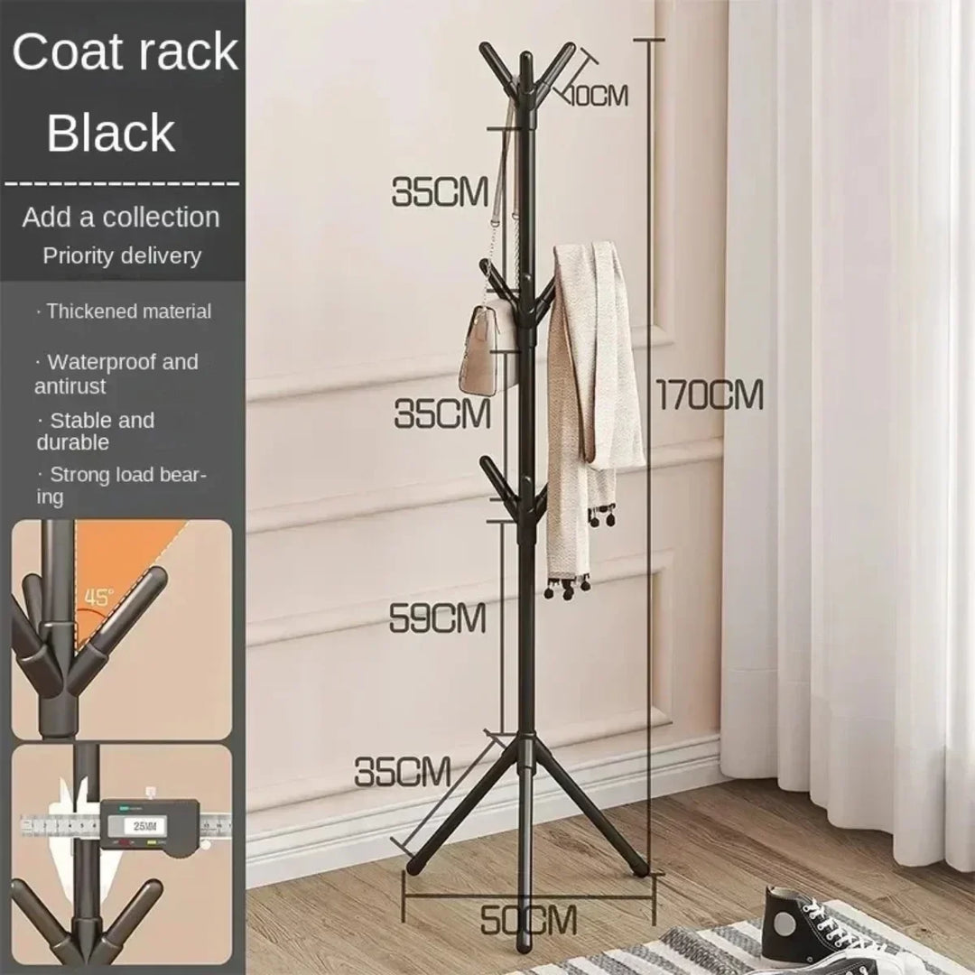 Floor Standing Clothes Tree Hat Organizer Hanger Rack Branch Multi Hook Household Floor Vertical Coat Scarf Handbag Hanger tree