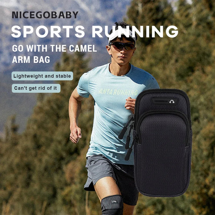 Arm Bag Waterproof sports phone case Money Key Outside Sports Running Fitness Simple Arm Bag with nicegobaby Wrist Bag