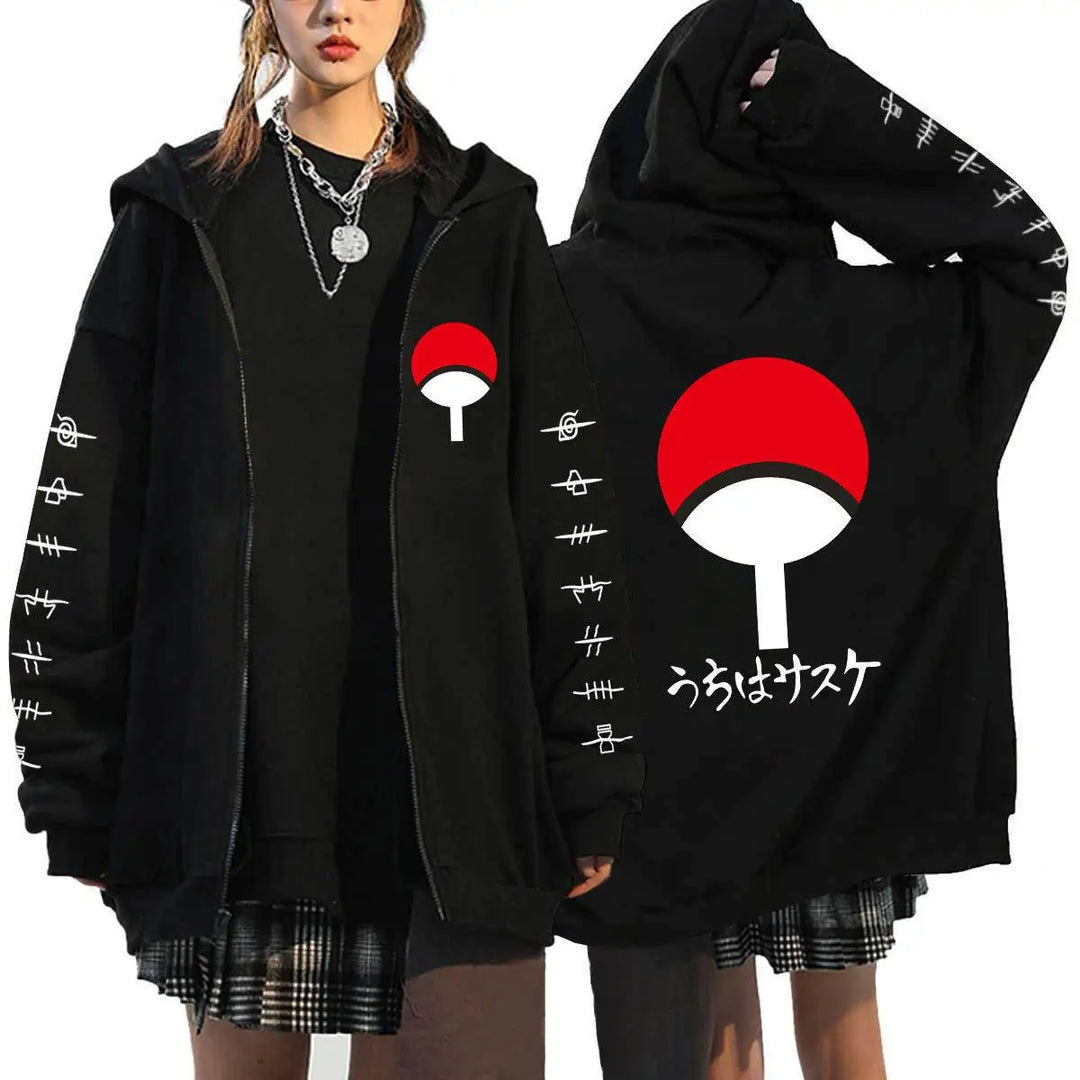 Autumn Zip Up Jacket Anime Naruto Figures Sweatshirt Men Women Plus Size Casual Clothing Harajuku Cartoon Coat Halloween Gifts