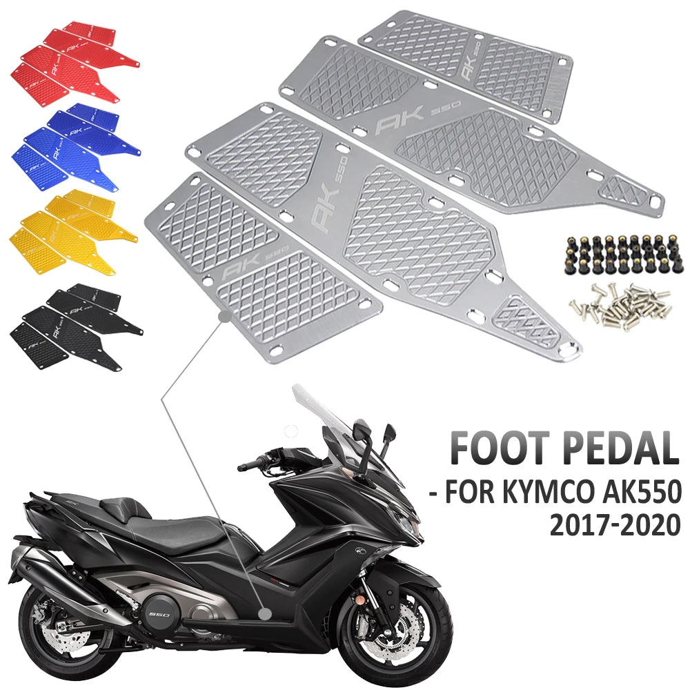 NEW Motorcycle Floorboards Foot Pegs Pedal Front and Rear Footrest Footboard Step For KYMCO AK550 KYMCO AK 550 2017- 2021 2022