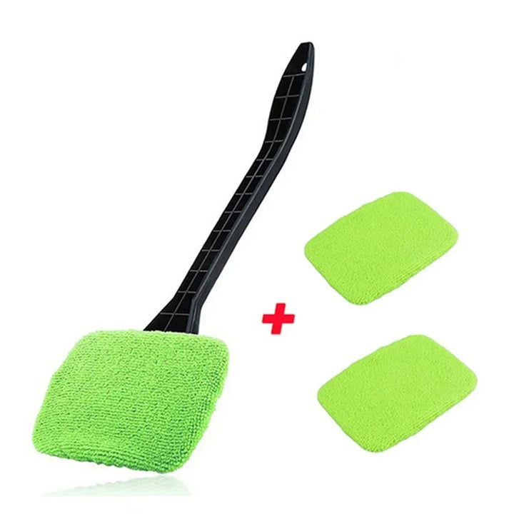 Car Windshield Cleaning Brush Kit Car Window Wiper Home Glass Defogging Dust Towel With Long Handle Cleaner Brush Washing Tool