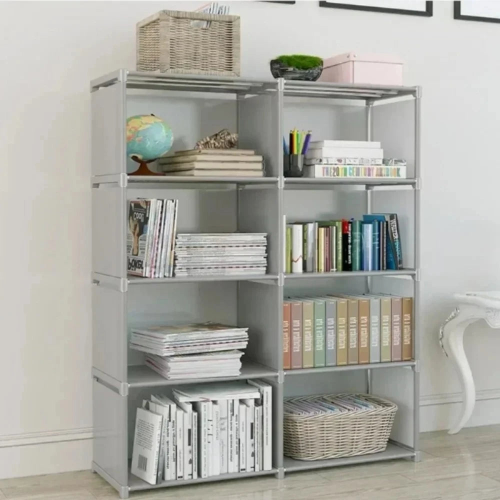 Simple Bookshelf Multi-layer Bookshelf Storage Racks Bedroom Book Shelf Organizer Easy Assembly Bookcase Stackable Book Shelves