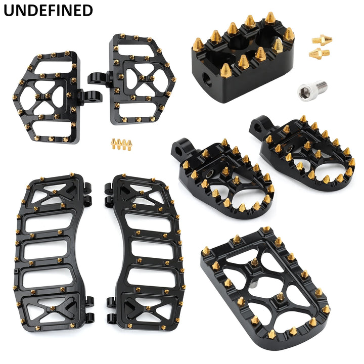 For Harley Touring Road Glide FLT 1986-2022 Softail FL Dyna FLD Motorcycle Floorboard Riot Foot Pegs Footrest Pedals Shifter Peg