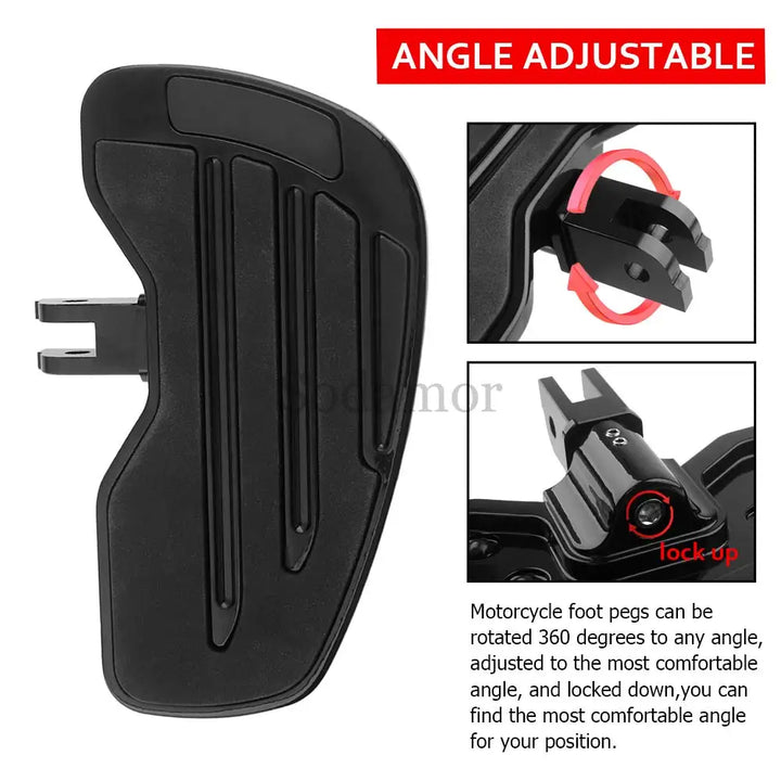 Motorcycle Parts Front Foot Rest Rider Footboard Wide Footrest Driver Floorboard For Harley Softail Fat Bob Breakout FXFBS 2018+