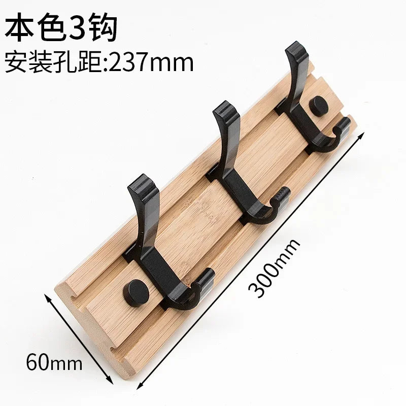 Nordic Fashion Style Bedroom Furniture Coat Rack Clothes Hanger Hooks Living Room Closet Bamboo Hat Racks Coat Hanger Wall Hook