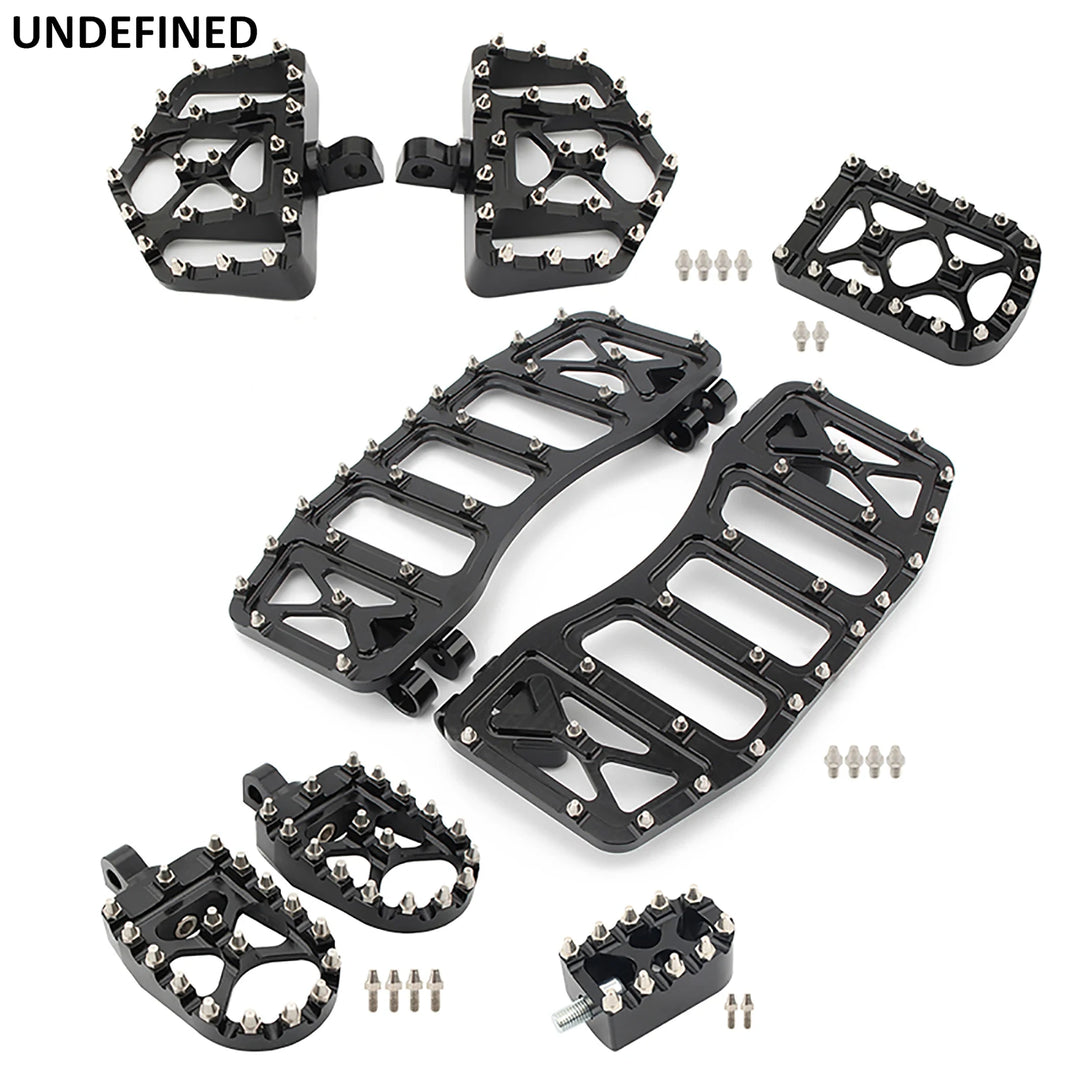 For Harley Touring Road Glide FLT 1986-2022 Softail FL Dyna FLD Motorcycle Floorboard Riot Foot Pegs Footrest Pedals Shifter Peg