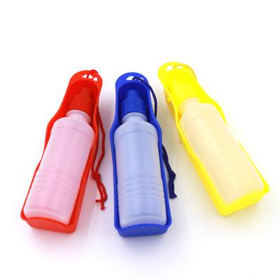 Foldable Pet Dog Drinking Water Bottles Travel Hand Held Puppy Dogs Squeeze Water Bottle Dispenser Flip Down Water Pan