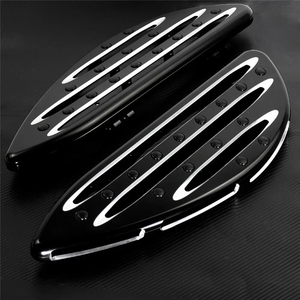 Motorcycle CNC Driver Floorboard Front Footrest Footpegs Pedal For Harley Touring Road King Electra Glide Softail FLST FLSTF