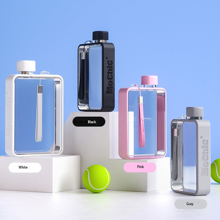 MoChic Sports Flat A5 Water Cup Portable High-Value Paper Water Bottle Ins Style Korean Version Of The Plastic Water Bottle