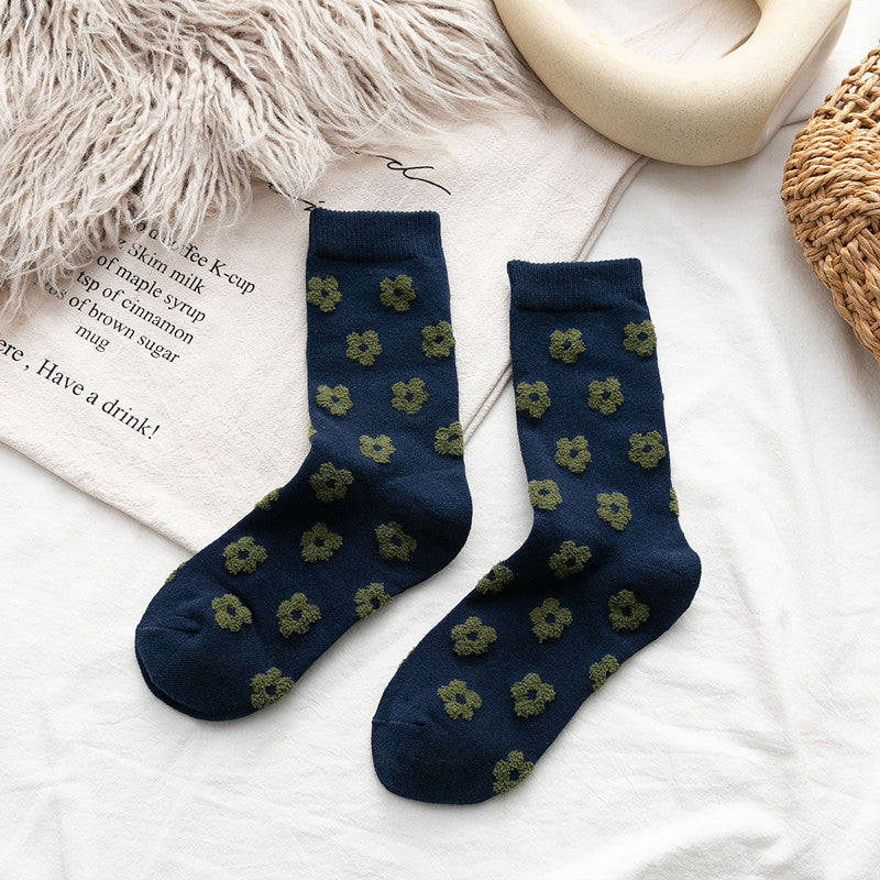 Woman’s Flower Pattern Socks