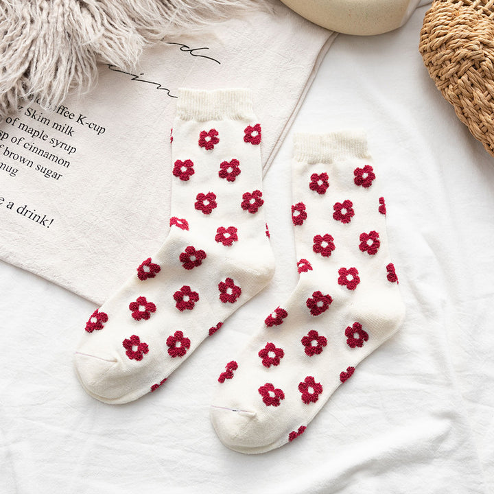 Woman’s Flower Pattern Socks