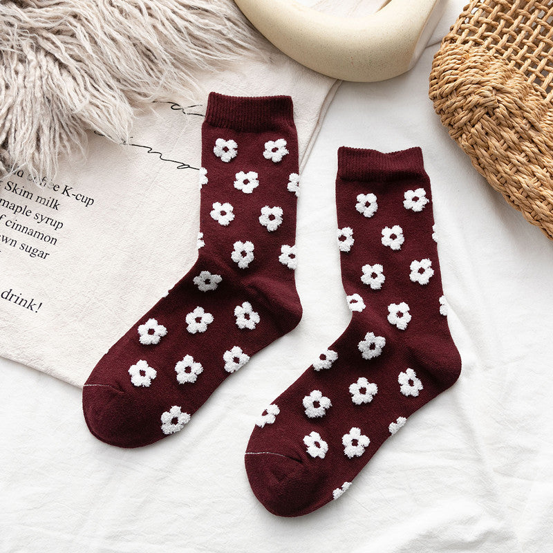 Woman’s Flower Pattern Socks