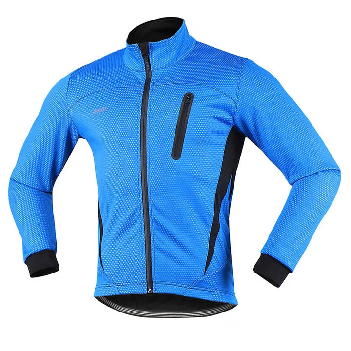 ARSUXEO Men's Thermal Cycling Jacket Winter Warm Up Fleece Bicycle Clothing Windbreak Waterproof Bike Motorcycle Raincoat 16H