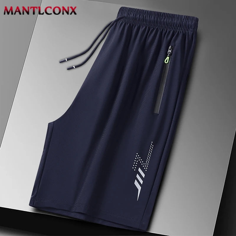 Summer Men's Sport Shorts Cool Sportswear Running Shorts Casual Bottoms Gym Fitness Training Jogging Short Pants Men Black Gray