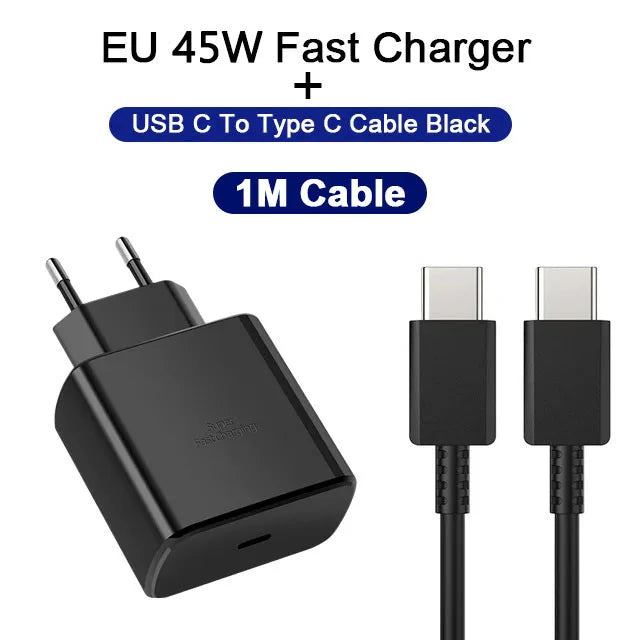 45W USB C Charger Original Charger PD Fast Charge For Samsung Galaxy S22 S23 A54 Ultra Xiaomi 13 11 Mobile Phone Charger Adaptor