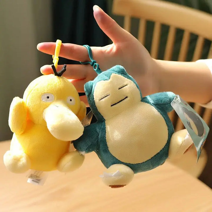 Clearance_Original Pokemon Plush Keychain Cartoon Toys Pikachu Charmander Psyduck Squirtle Snorlax Wobbuffet Doll Kids Kawai Toy