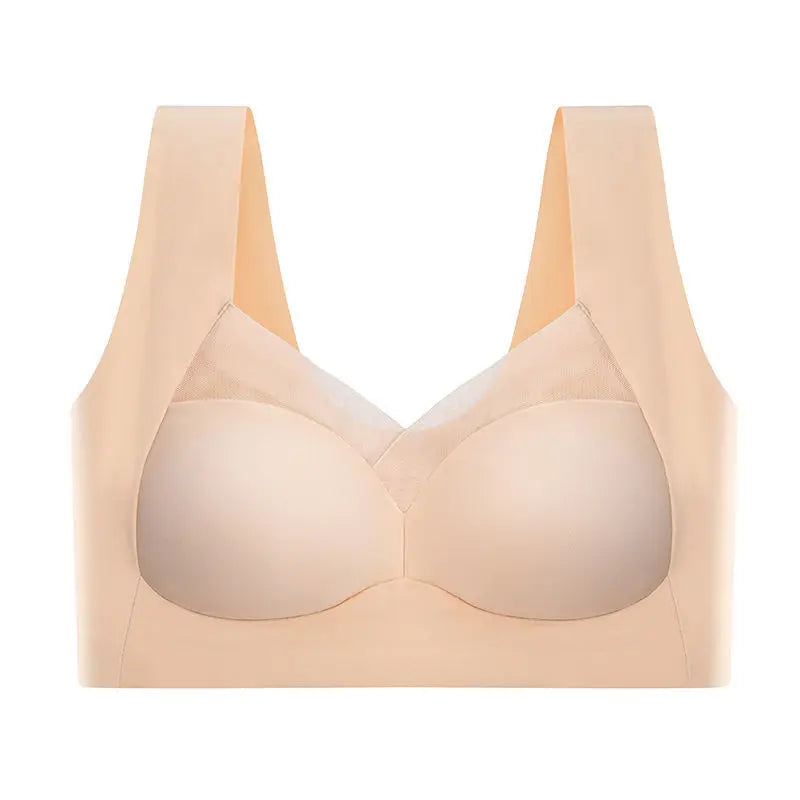 Traceless Summer Ice Silk Underwear Women Gather Anti-sagging Beautiful Bra Thin Without Steel Ring Seamless Bra Women Underwear