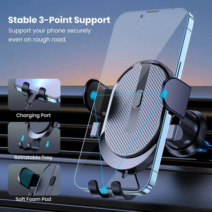 Universal Auto Lock Phone Stand With Hook Clip IPhone/Android