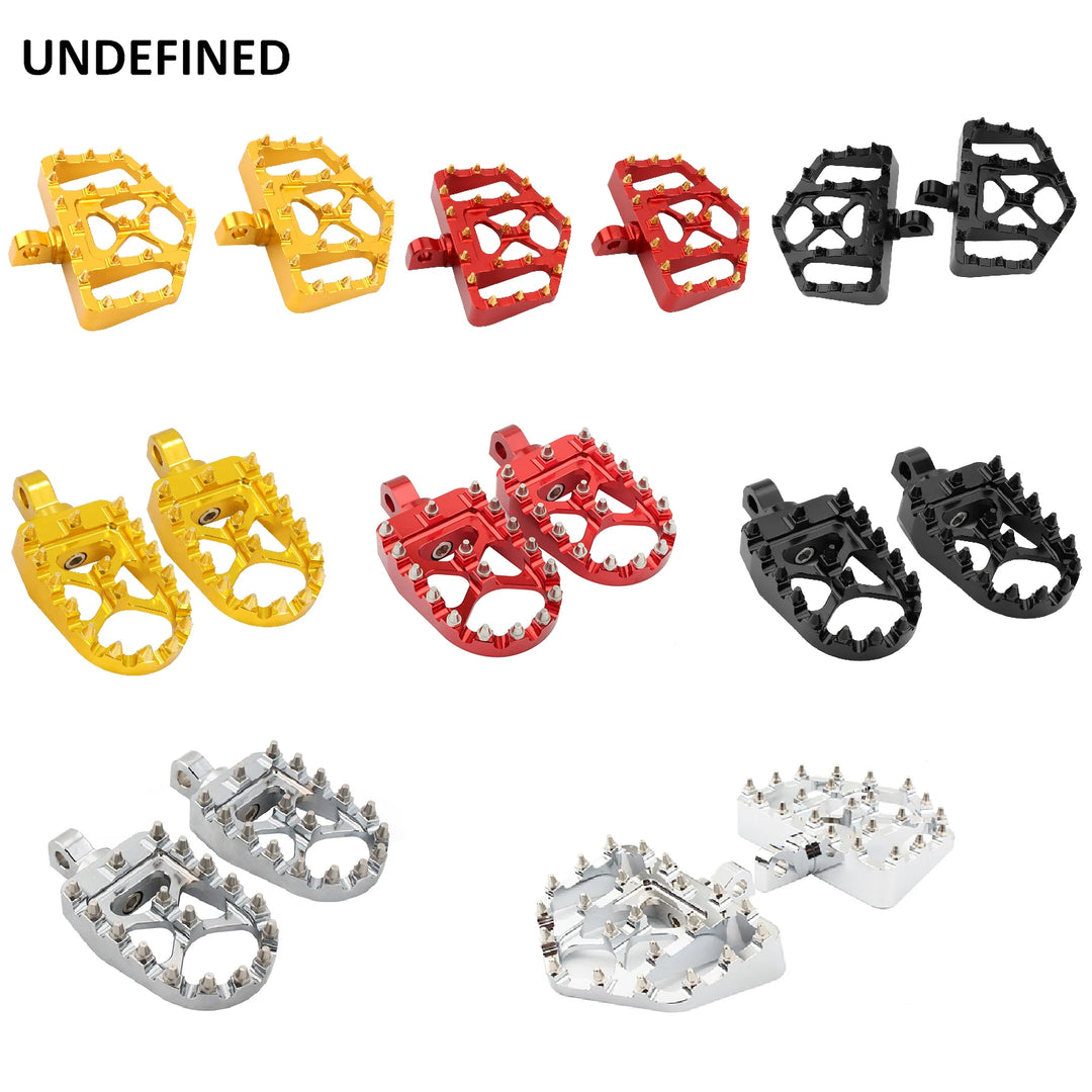 Motorcycle MX Foot Pegs Wide Fat Floorboards Footrests Pedals Peg For Harley Sportster XL 1200 883 Dyna FXDF FLH Bobber Street