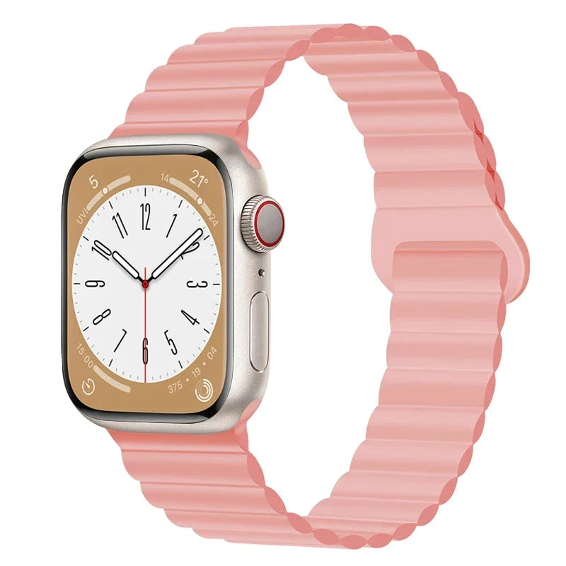 Strap For Apple Watch Band 49mm 45mm 41mm 44mm 40 42 38mm Silicone Bracelet Magnetic Wristband For Iwatch Series 10 9 8 Uitra 7