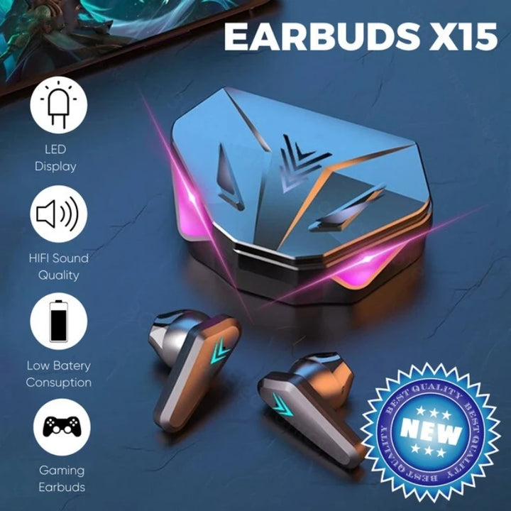 X15 Wholesale Tws Earphone Bluetooth Wireless Without Box V5.1 in Ear Headphones Blutooth Hearing Aids Sport Gamer Headset Phone