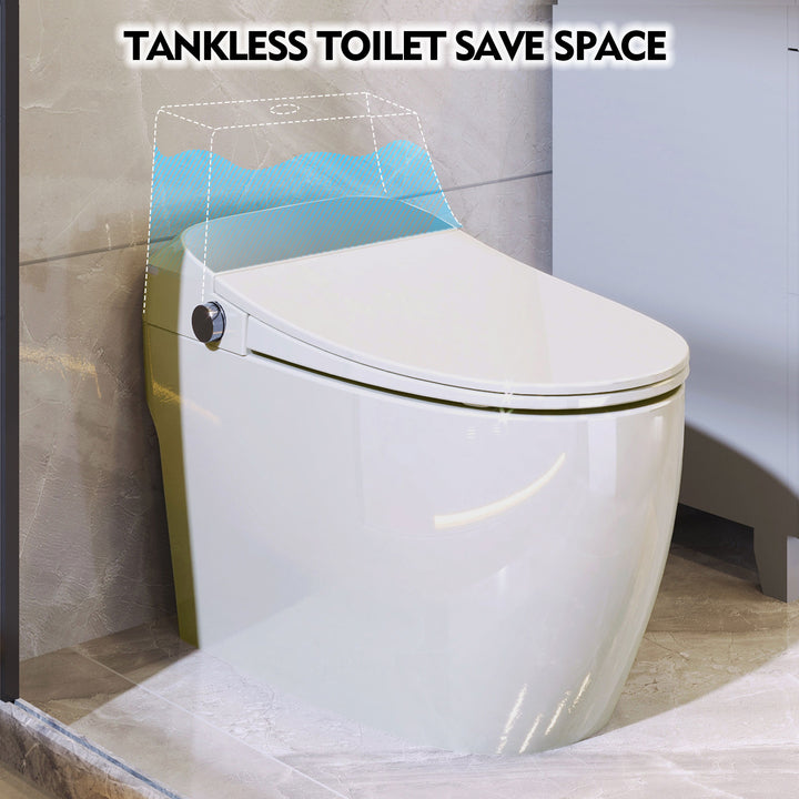 Intelligent Tankless Heated Toilet W/FootSensor