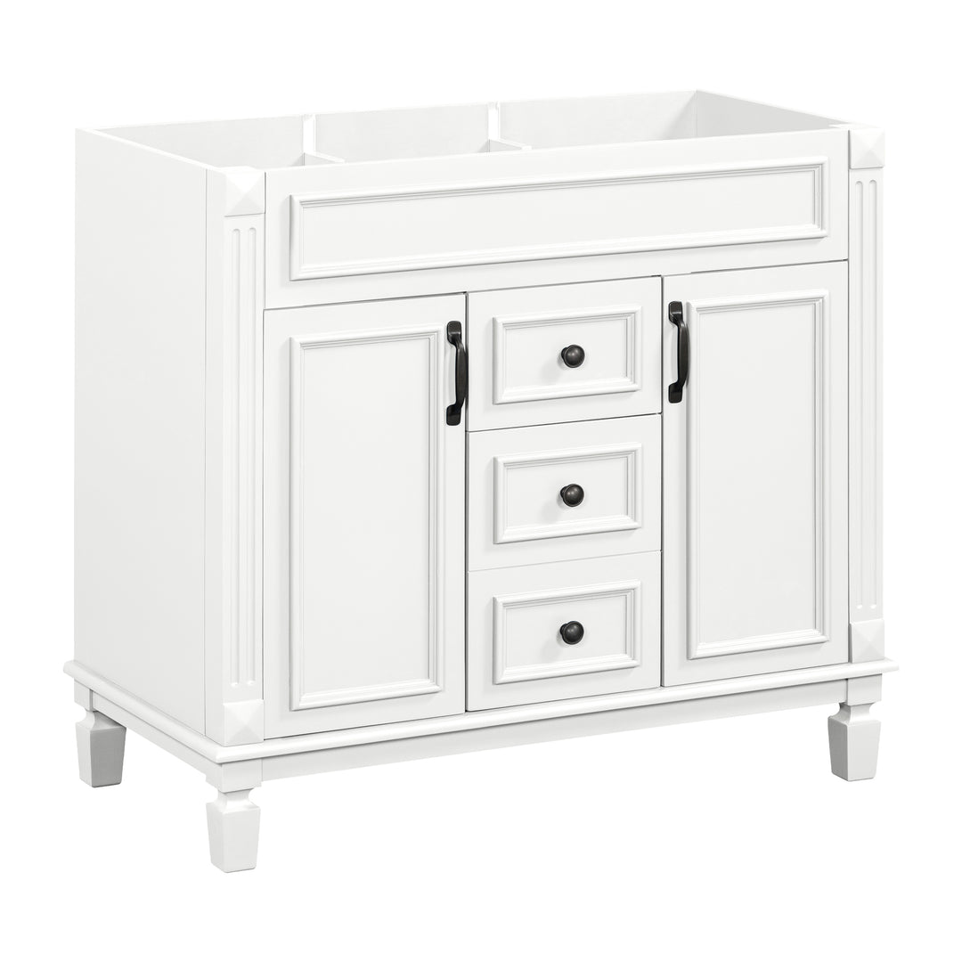 36'' Bathroom Vanity without Top Sink Cabinet only Modern Bathroom Storage Cabinet with 2 Soft Closing Doors and 2 Drawers