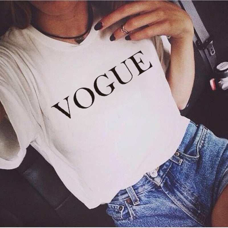 Woman’s Vogue Printed Short Sleeve T-Shirt