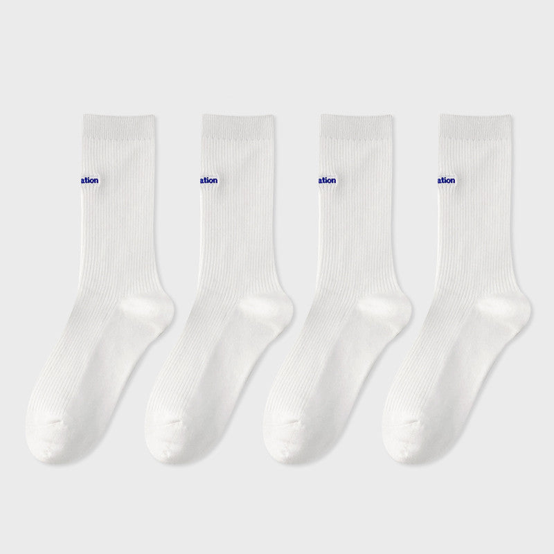 Woman’s Mid Tube Cotton Socks