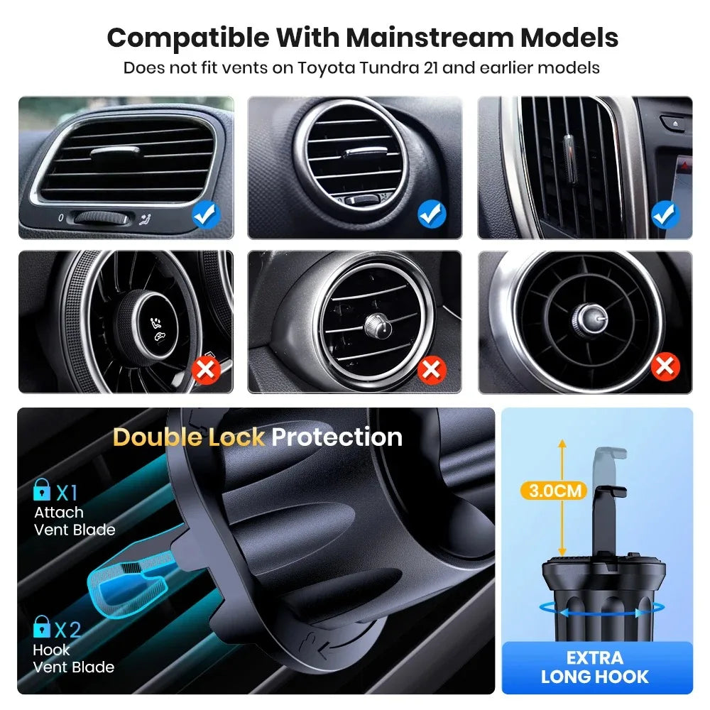 Universal Auto Lock Phone Stand With Hook Clip IPhone/Android