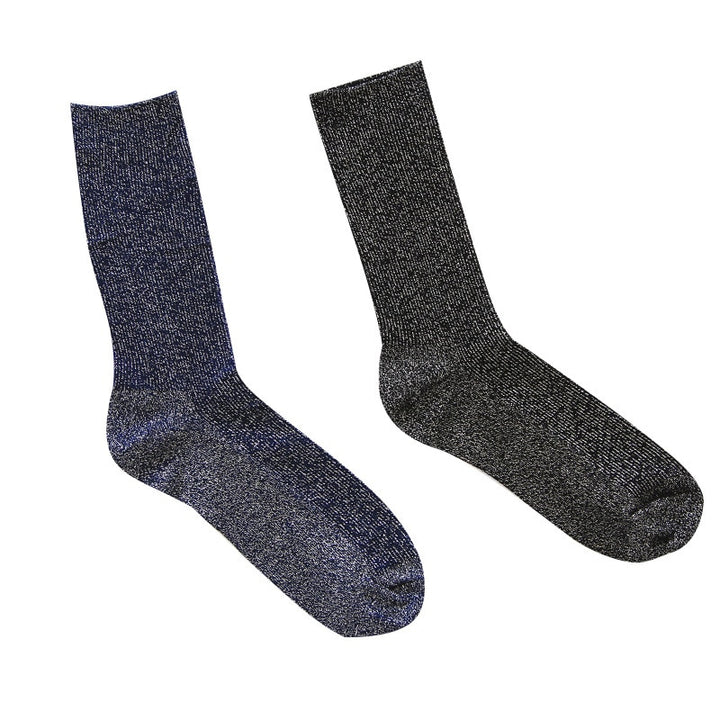 Woman’s Winter Metallic Cotton Socks