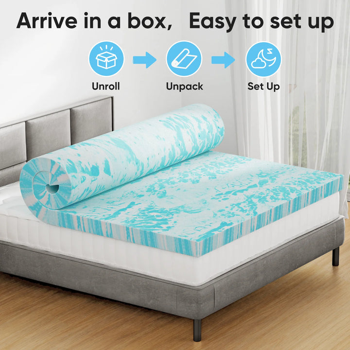 JHK Memory Foam Mattress Topper