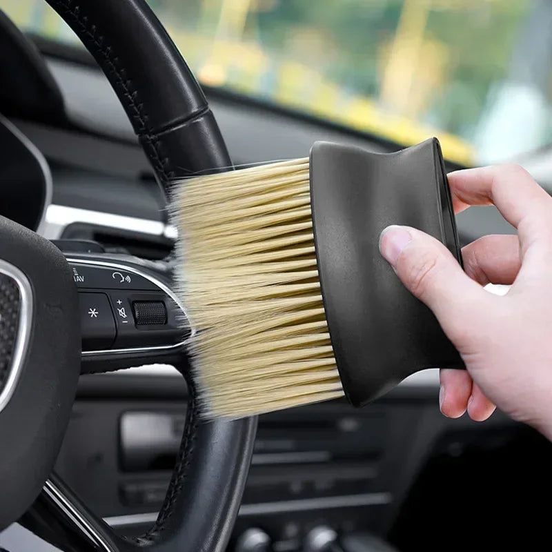 Dust brush, automotive supplies, dust removal, air conditioning vents, interior, fine seams, dust cleaning, soft bristled brush,