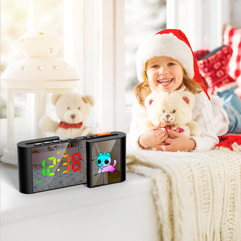 S-shaped Dual-Screen RGB Alarm Clock