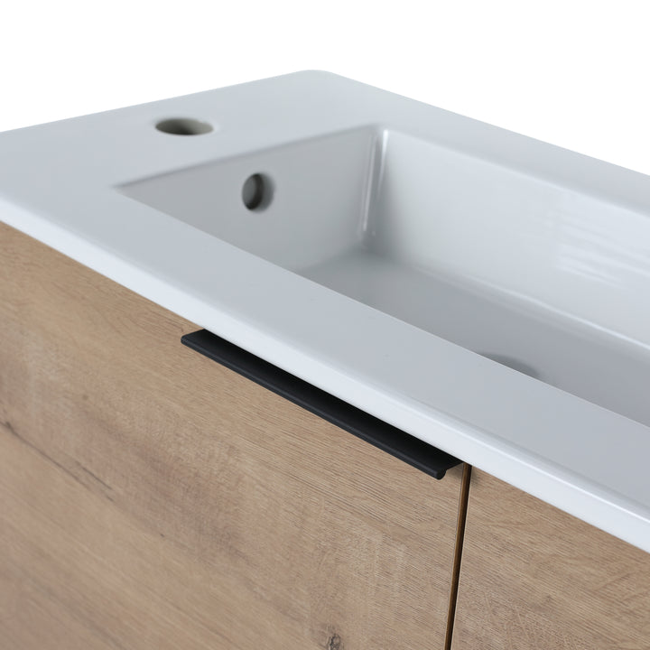 Bathroom Vanity with Sink 22 Inch for Small Bathroom,Floating Bathroom Vanity with Soft Close Door,Small Bathroom Vanity with Sink, 22x13 (KD-Packing)