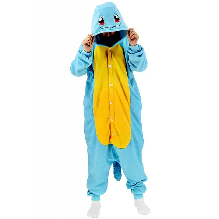 Pokemon Cosplay Pajamas Costume Halloween Squirtle Onesie Christmas One-Piece Kigurumi Men Full Body Pijama Anime Whole Clothes