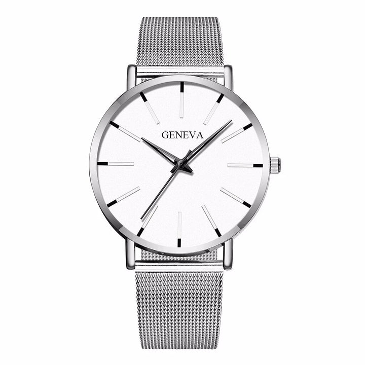 Fashion Ultra-thin Men Business Watches Steel Mesh Band Male's Quartz Watch Relogio Masculino