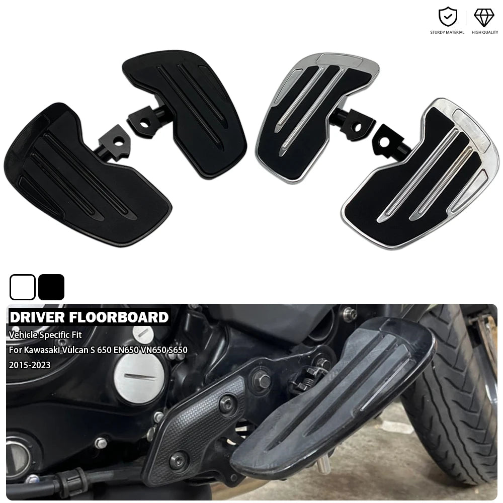 Motorcycle Front Foot Rest Rider Footboard Driver Floorboard Wide Footrest For Kawasaki Vulcan S 650 EN650 VN650 S650 2015-2023