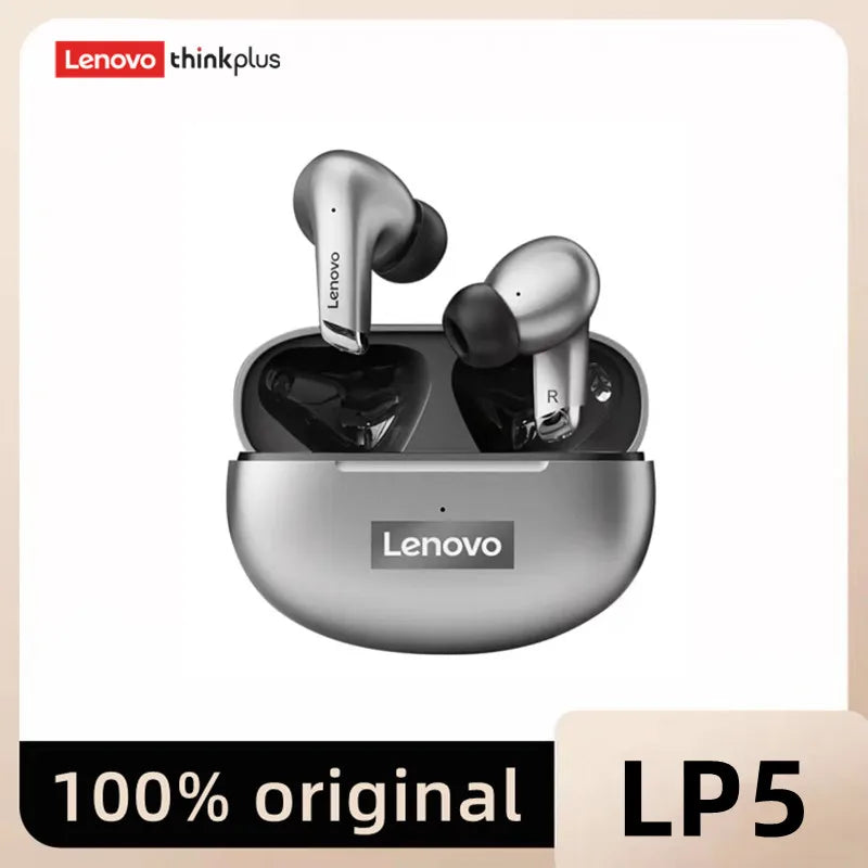 Lenovo LP5 TWS Bluetooth Earphone 9D Stereo HiFi Sports Waterproof Wireless Earbuds for iPhone 13 Xiaomi Bluetooth Headphones