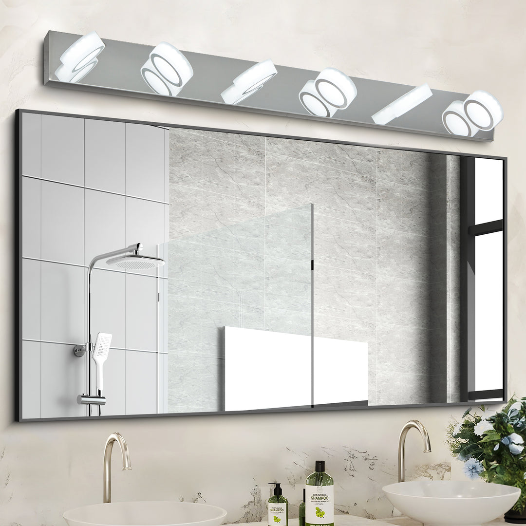 LED Modern Chrome 6-Light Vanity Lights Fixtures Over Mirror Bath Wall Lighting